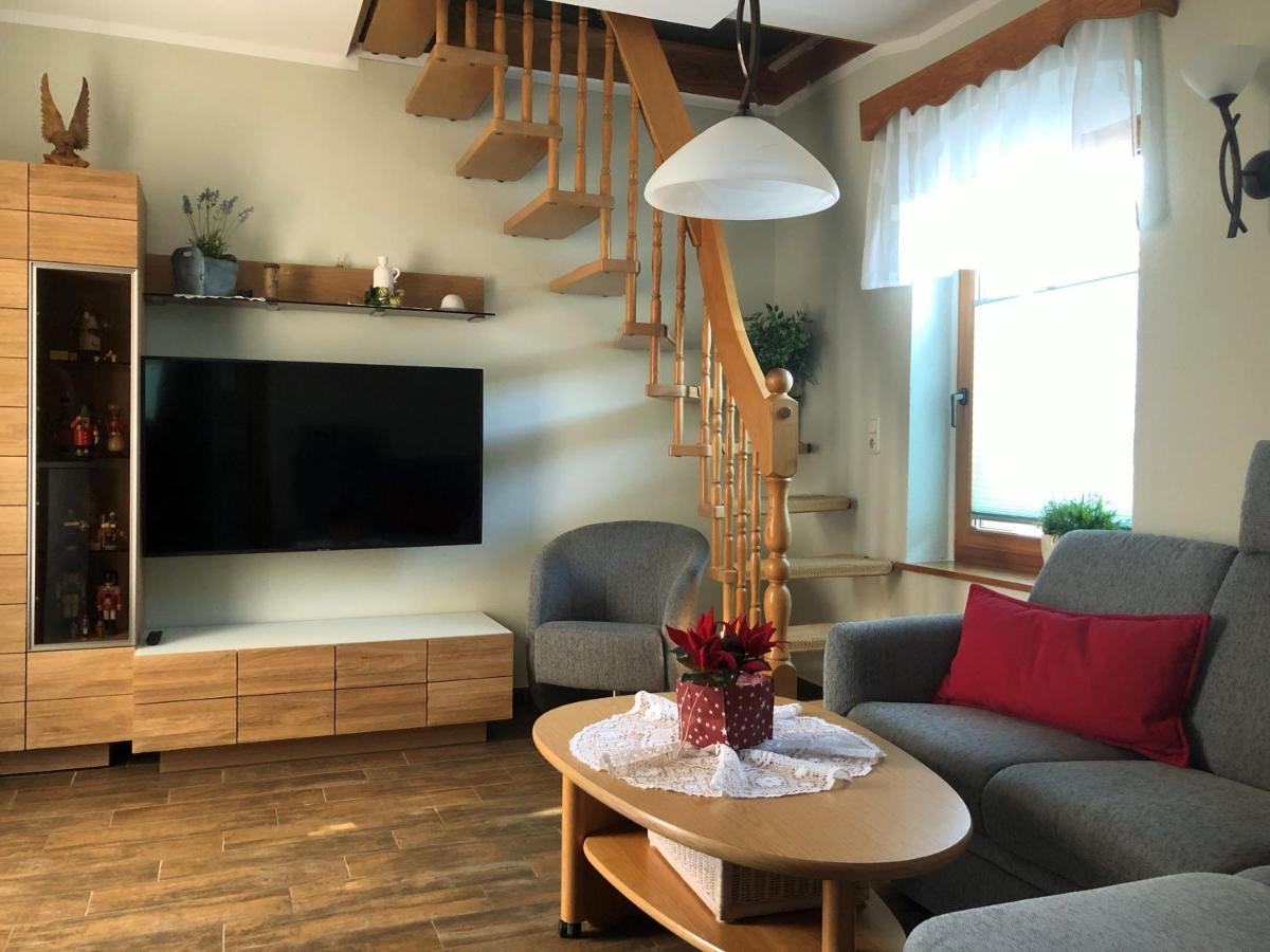 Ferienhaus Erzgebirge "An Der Trebe" Mit Kamin Und Sauna Neuhausen  Exteriör bild